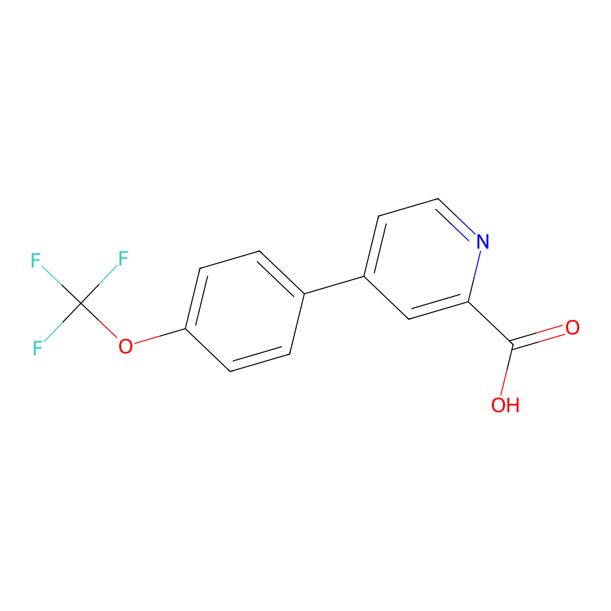 4-(4-Trifluoromethoxyphenyl)picolinic acid molecular structure, CAS 1261656-56-7