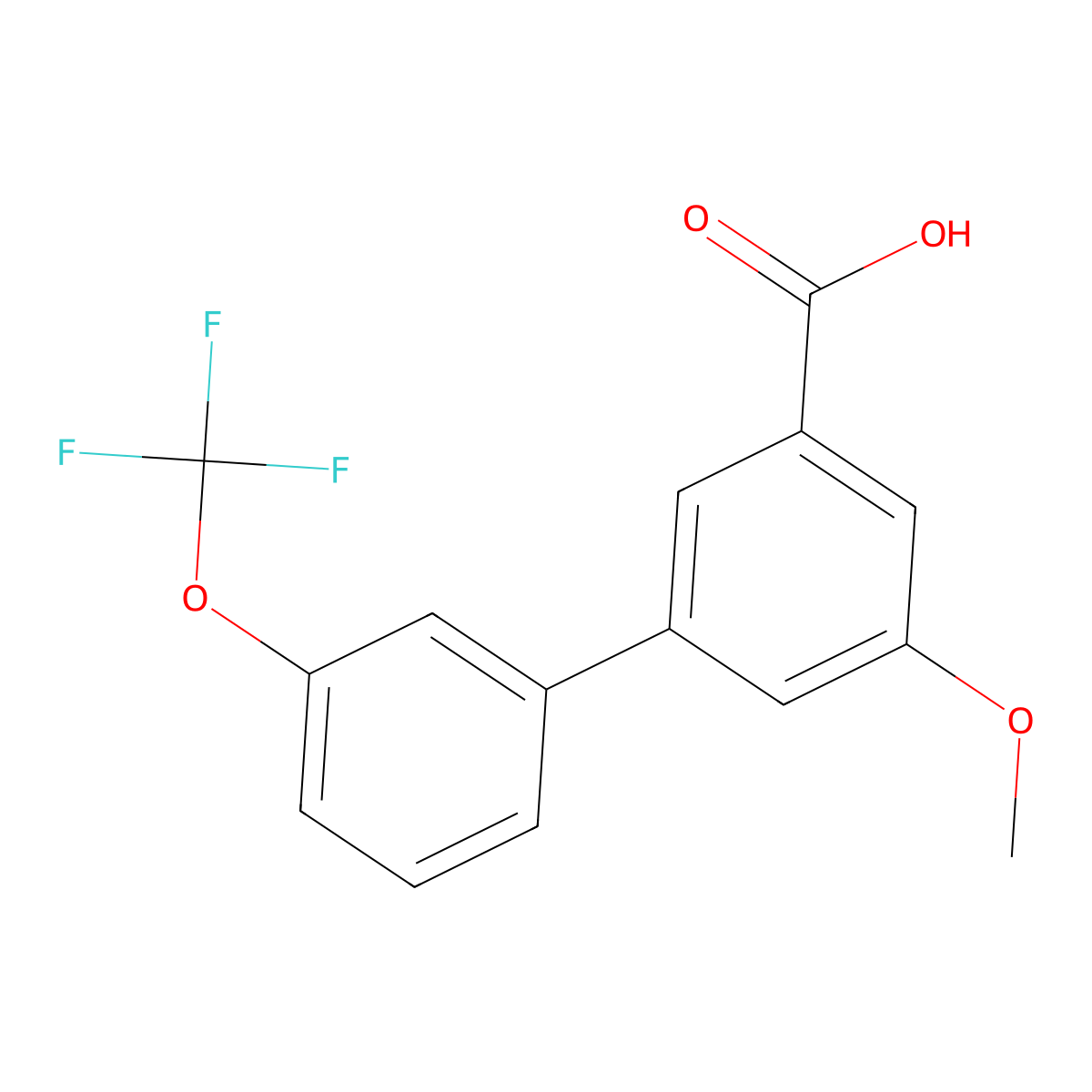 5-Methoxy-3-(3-trifluoromethoxyphenyl)benzoic acid molecular structure, CAS 1261657-08-2