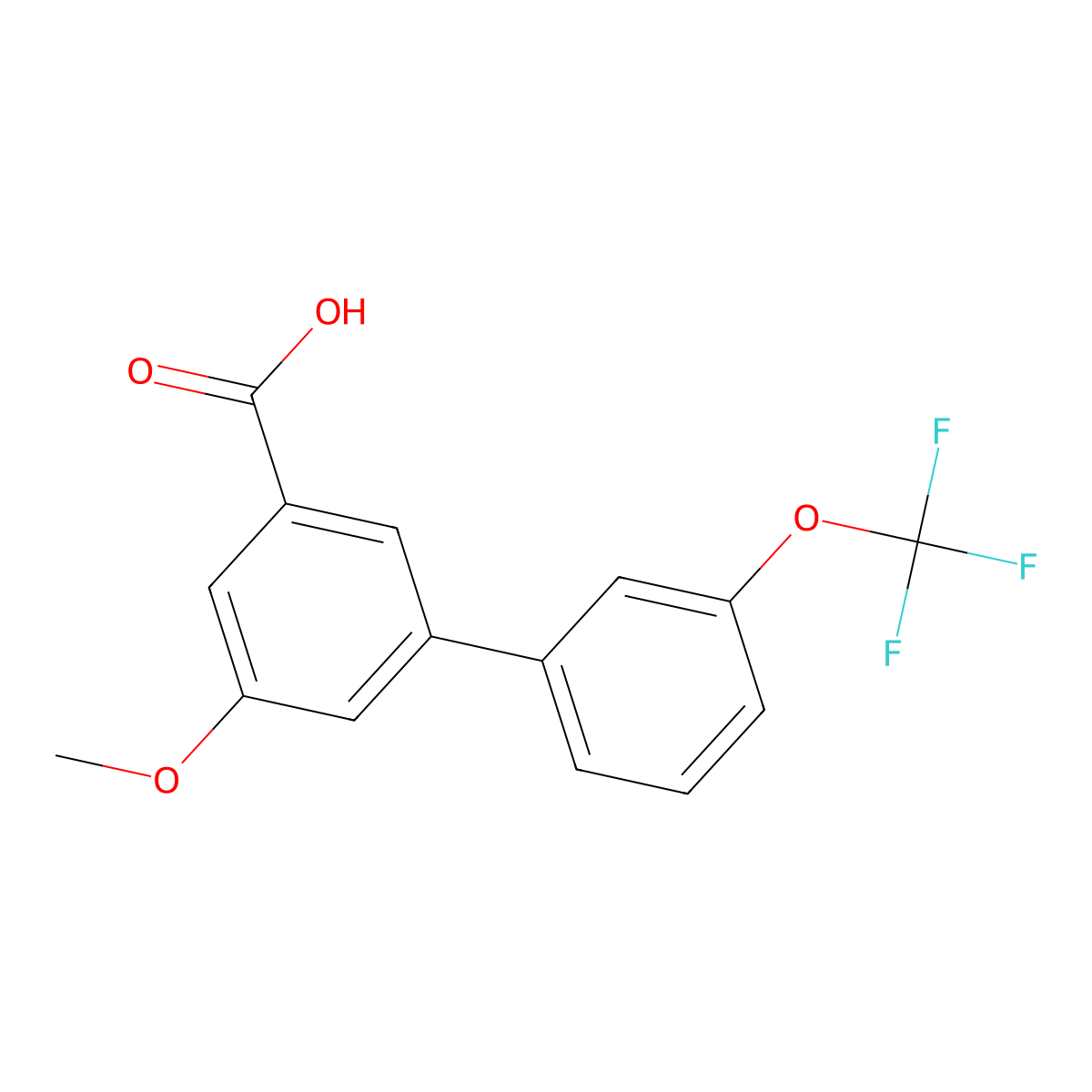 5-Methoxy-3-(3-trifluoromethoxyphenyl)benzoic acid molecular structure, CAS 1261657-08-2