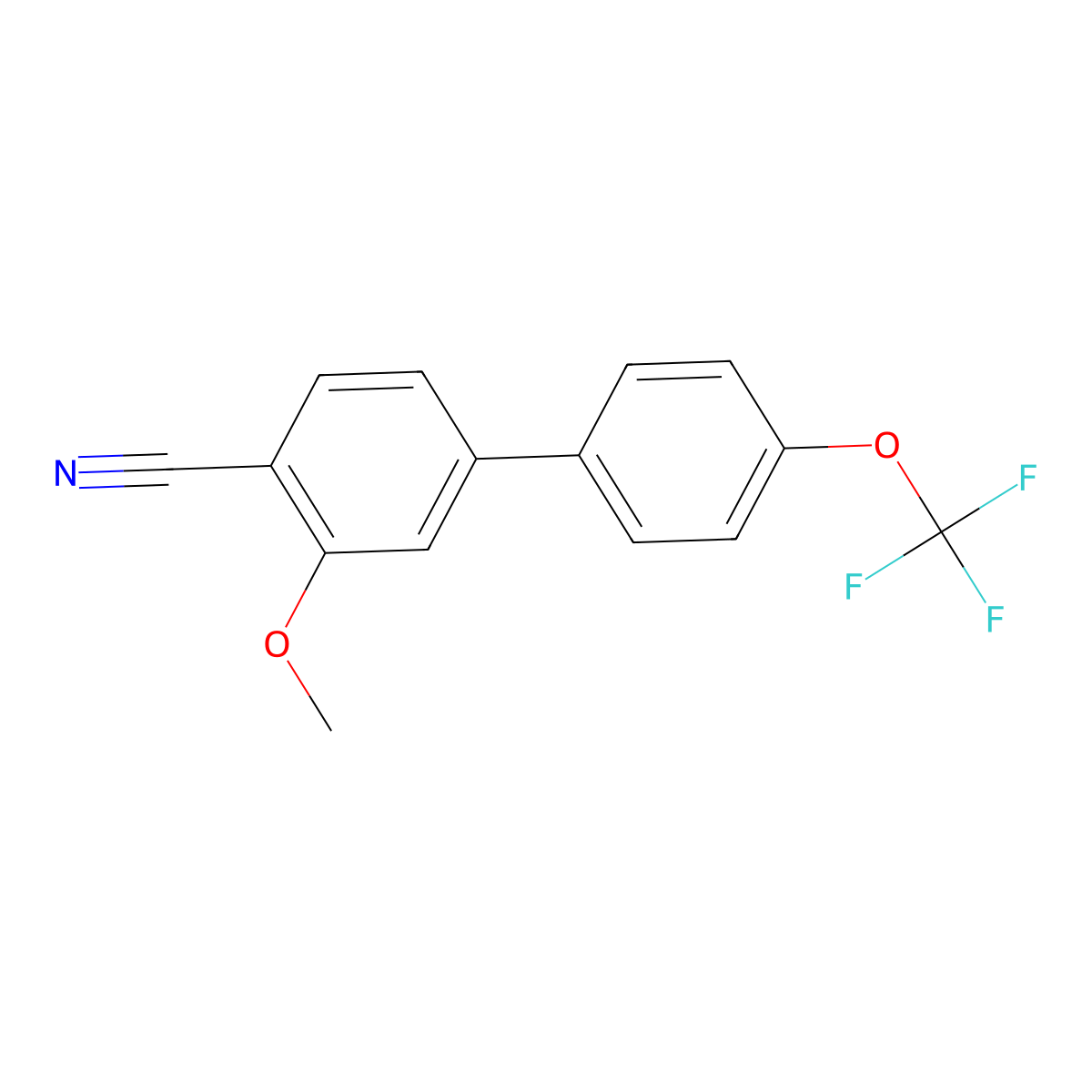 4-Cyano-3-methoxy-4'-(trifluoromethoxy)biphenyl molecular structure, CAS 1261657-54-8