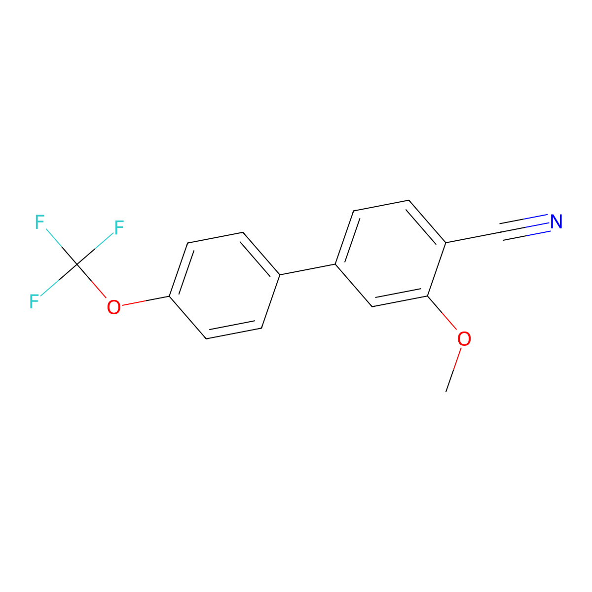 4-Cyano-3-methoxy-4'-(trifluoromethoxy)biphenyl molecular structure, CAS 1261657-54-8