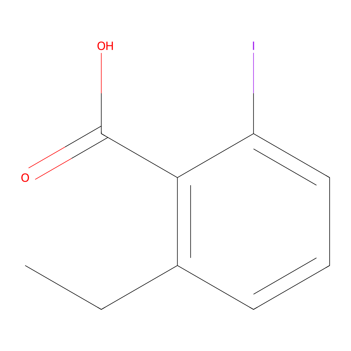 2-Ethyl-6-iodobenzoic acid molecular structure, CAS 1261658-58-5
