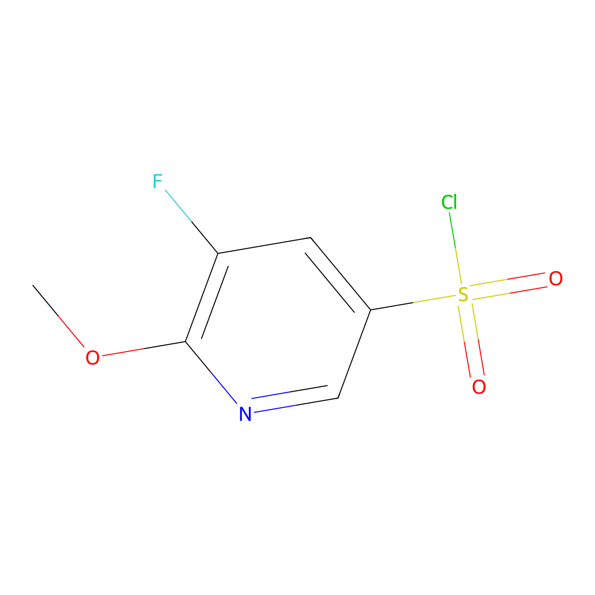 5-Fluoro-6-methoxypyridine-3-sulfonyl chloride molecular structure, CAS 1261658-86-9