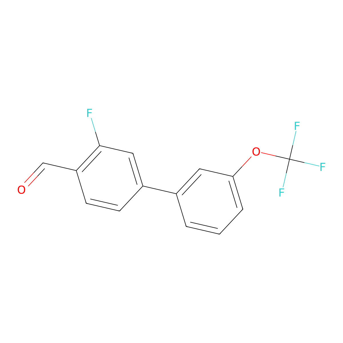 3-Fluoro-3'-(trifluoromethoxy)-[1,1'-biphenyl]-4-carbaldehyde molecular structure, CAS 1261658-88-1