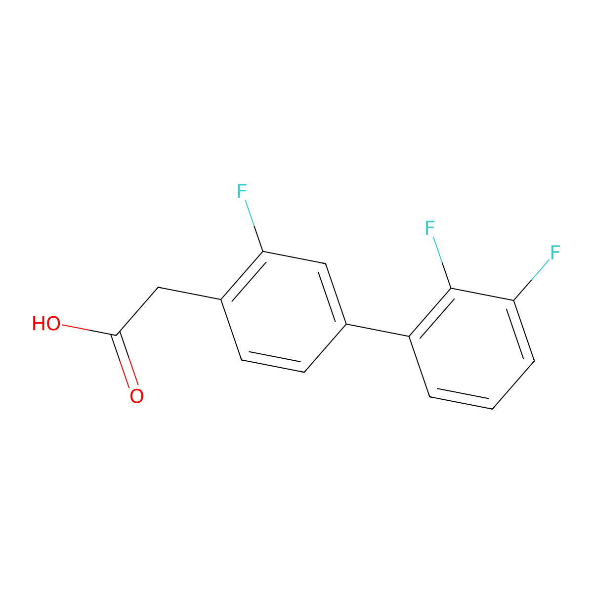 3,2',3'-Trifluorobiphenyl-4-acetic acid molecular structure, CAS 1261659-85-1