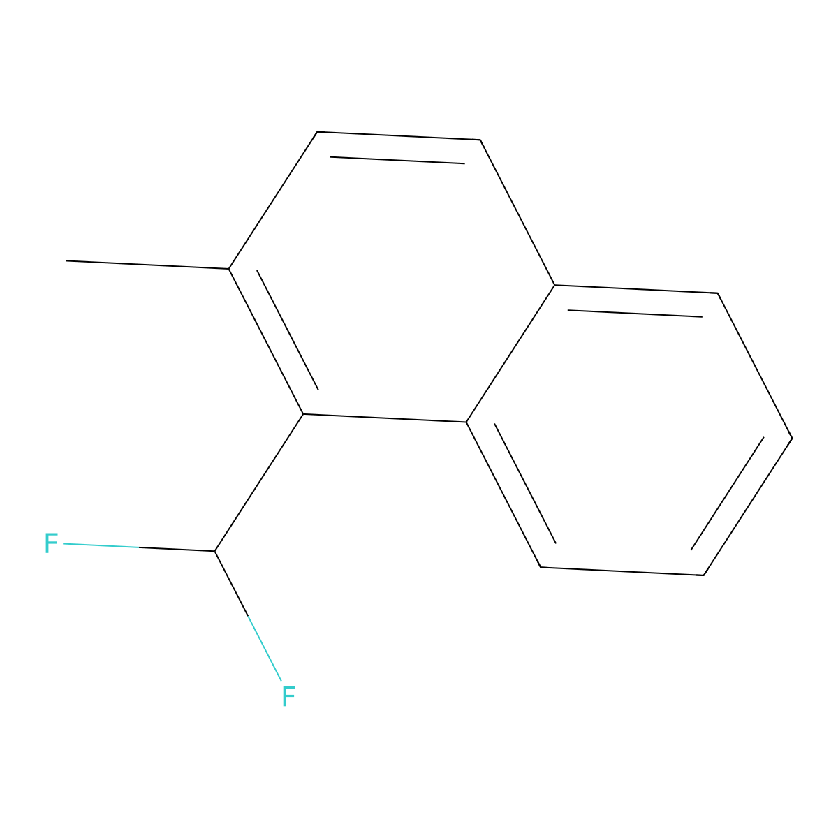 1-(Difluoromethyl)-2-methylnaphthalene molecular structure, CAS 1261660-87-0