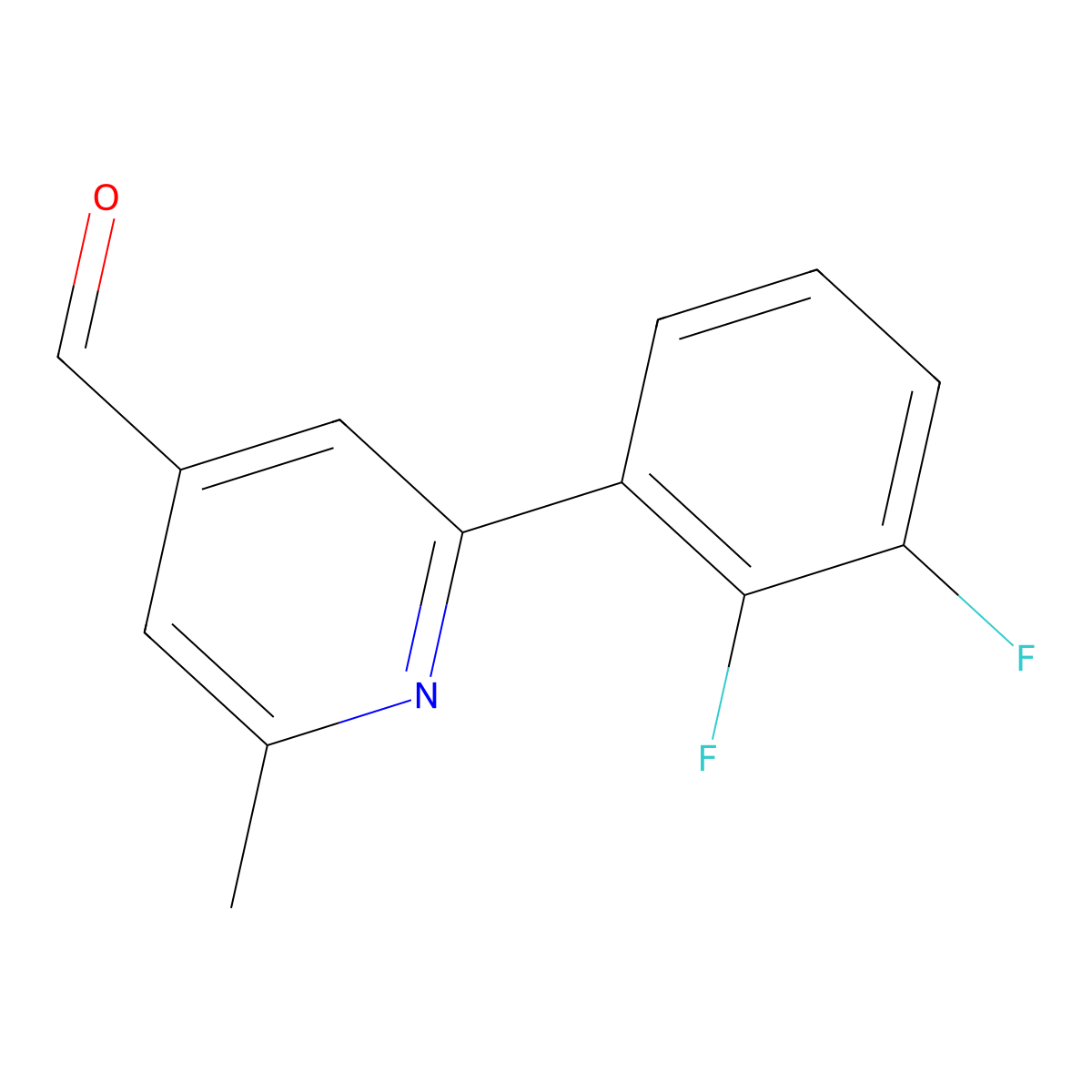 2-(2,3-Difluorophenyl)-6-methylisonicotinaldehyde molecular structure, CAS 1261661-19-1