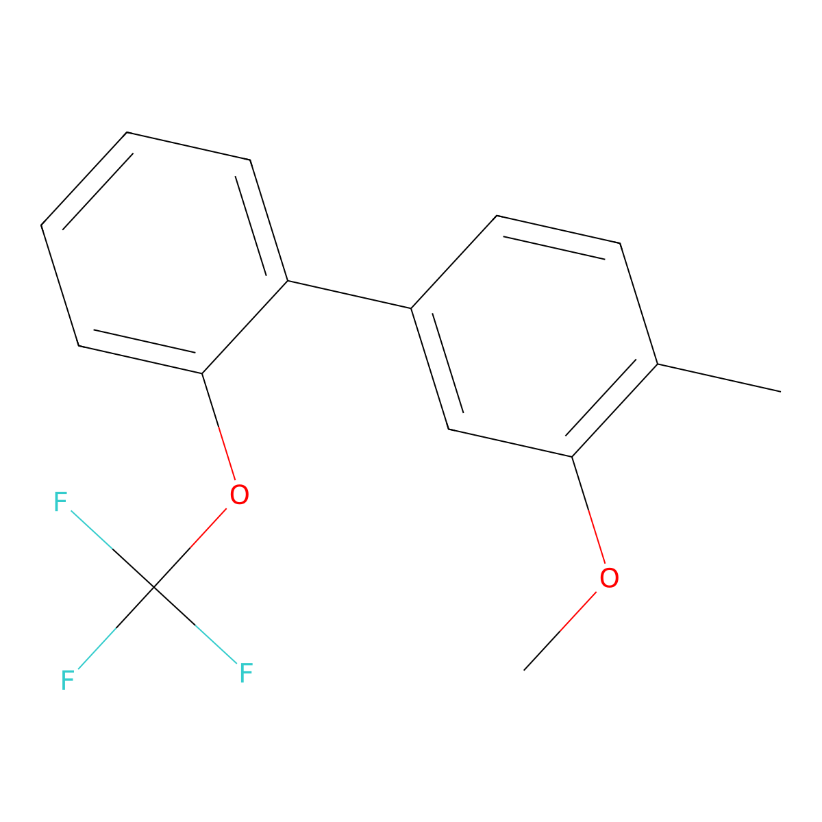 3-Methoxy-4-methyl-2'-(trifluoromethoxy)biphenyl molecular structure, CAS 1261661-82-8