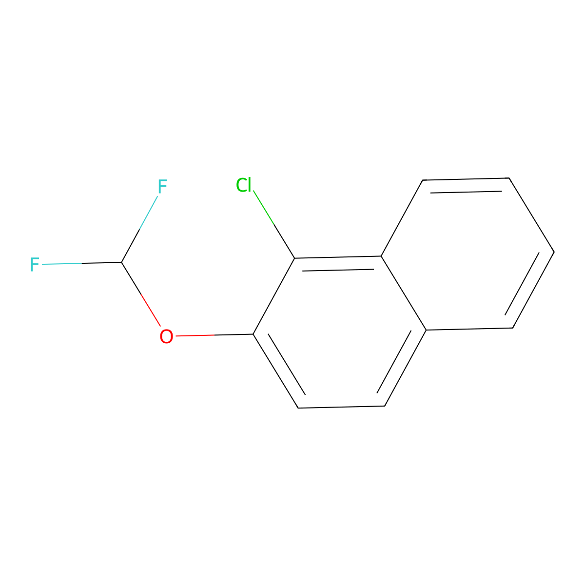 1-Chloro-2-(difluoromethoxy)naphthalene molecular structure, CAS 1261662-27-4