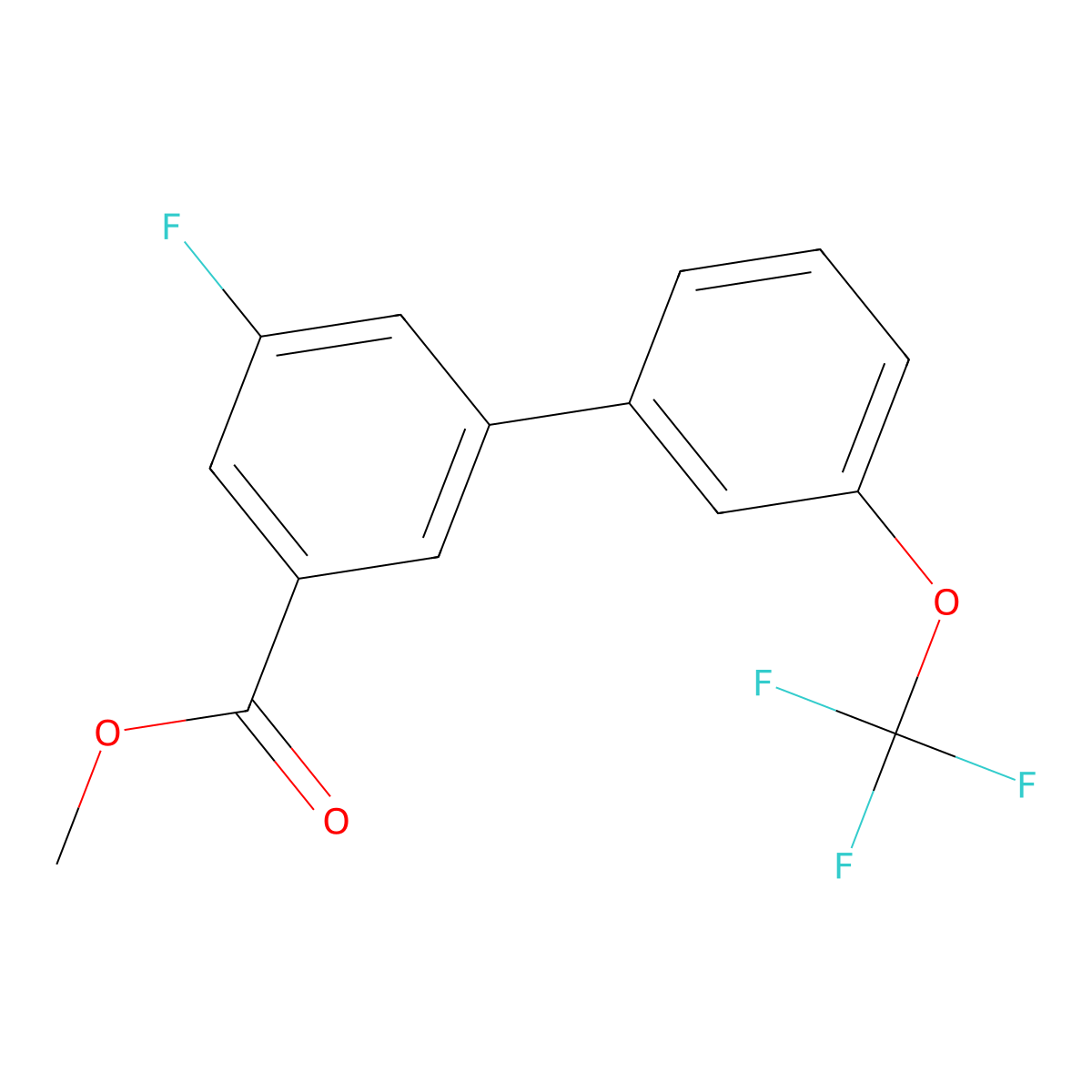 5-Fluoro-3'-(trifluoromethoxy)biphenyl-3-carboxylic acid methyl ester molecular structure, CAS 1261663-45-9