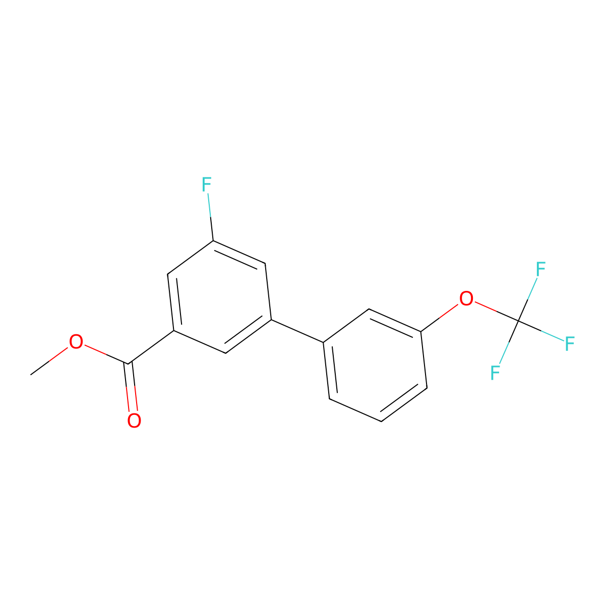 5-Fluoro-3'-(trifluoromethoxy)biphenyl-3-carboxylic acid methyl ester molecular structure, CAS 1261663-45-9