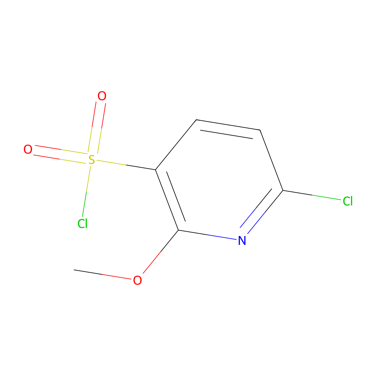 6-Chloro-2-methoxypyridine-3-sulfonyl chloride molecular structure, CAS 1261663-47-1