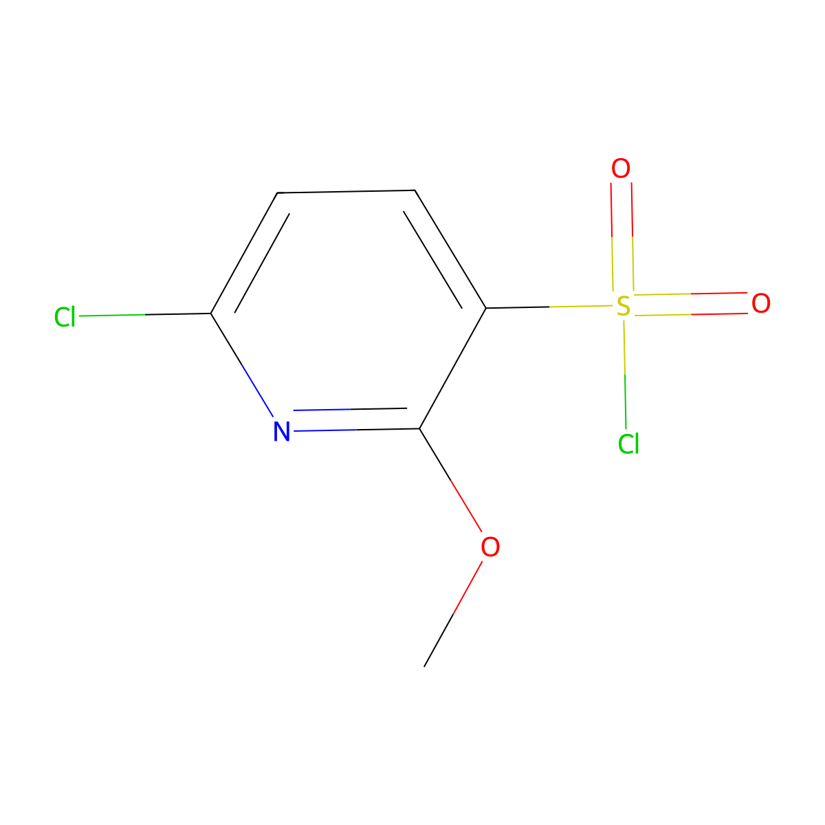 6-Chloro-2-methoxypyridine-3-sulfonyl chloride molecular structure, CAS 1261663-47-1