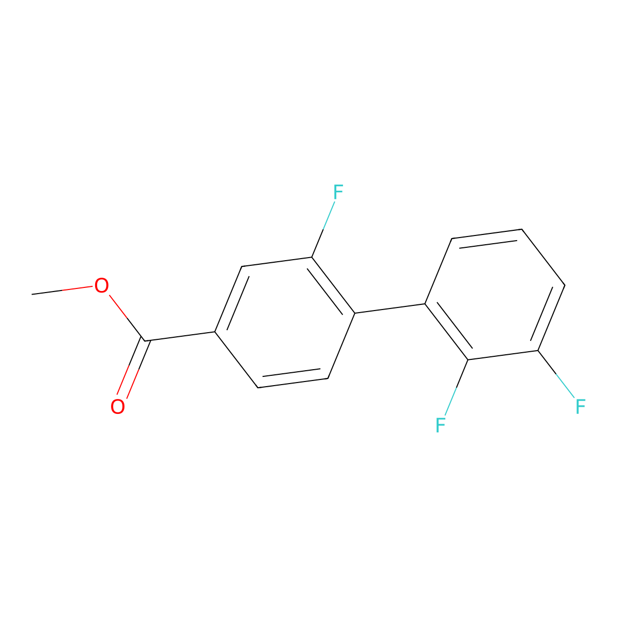 2,2',3'-Trifluorobiphenyl-4-carboxylic acid methyl ester molecular structure, CAS 1261663-70-0