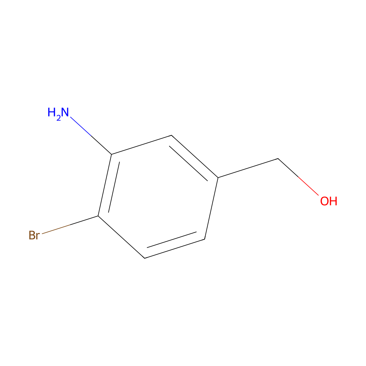 (3-Amino-4-bromophenyl)methanol molecular structure, CAS 1261666-42-5