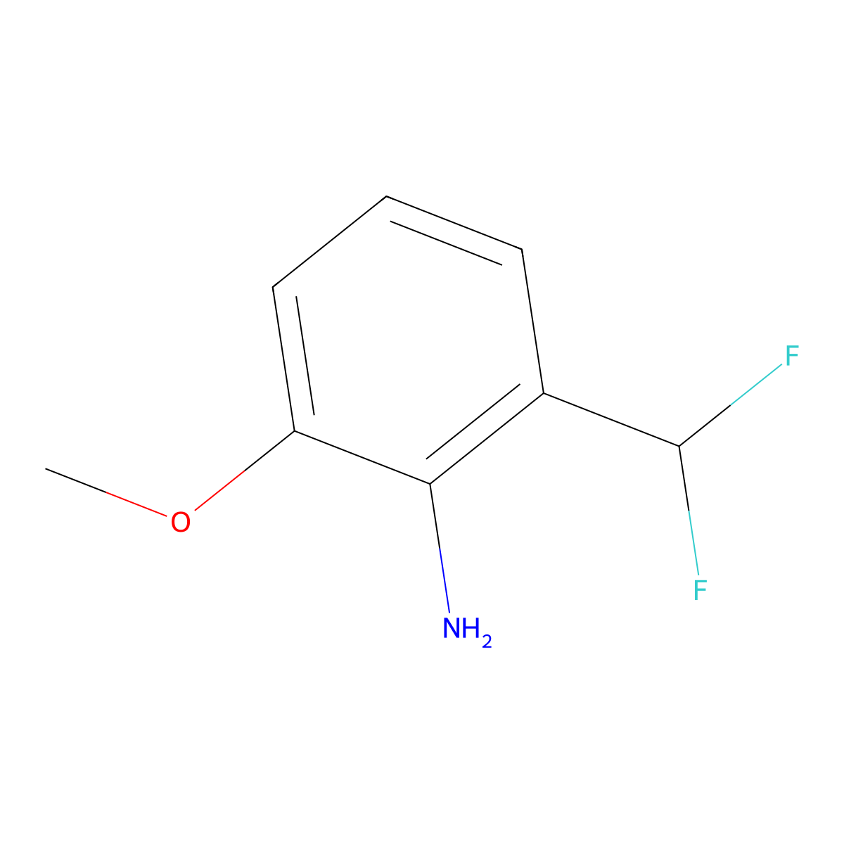 2-(Difluoromethyl)-6-methoxyaniline molecular structure, CAS 1261666-69-6