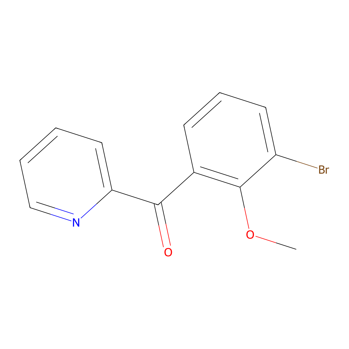 (3-Bromo-2-methoxyphenyl)-2-pyridinylmethanone molecular structure, CAS 1261668-16-9