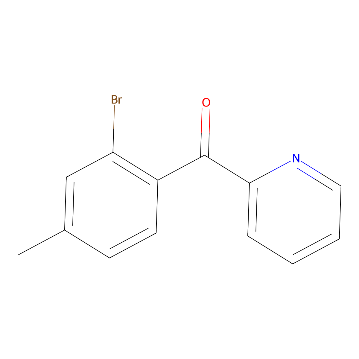(2-Bromo-4-methylphenyl)-2-pyridinylmethanone molecular structure, CAS 1261668-29-4