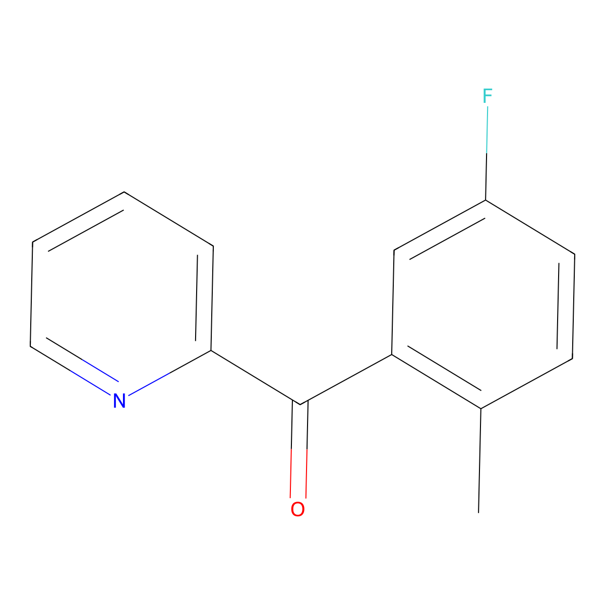 2-(3-Fluoro-6-methylbenzoyl)pyridine molecular structure, CAS 1261668-71-6