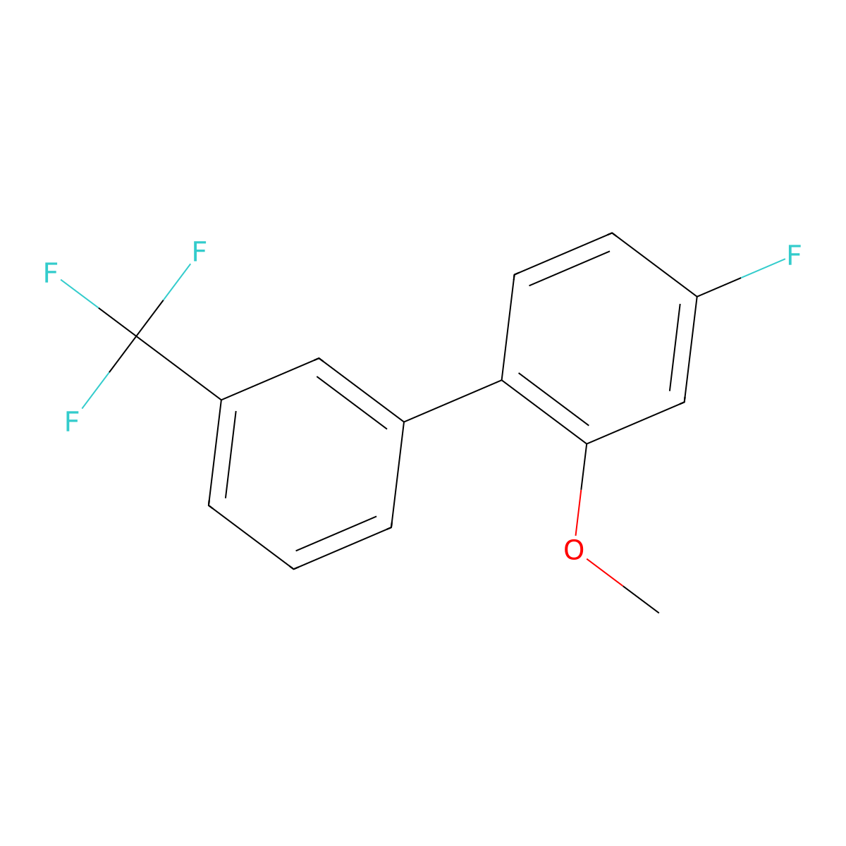 4-Fluoro-2-methoxy-1-[3-(trifluoromethyl)phenyl]benzene molecular structure, CAS 1261668-72-7