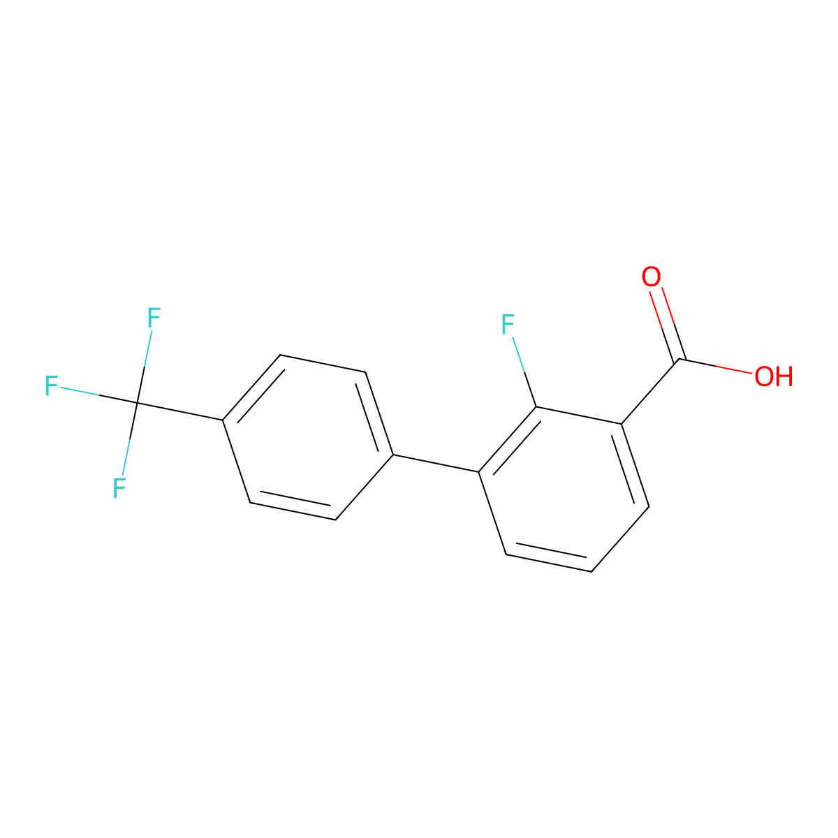 2-Fluoro-4'-(trifluoromethyl)biphenyl-3-carboxylic acid molecular structure, CAS 1261669-11-7