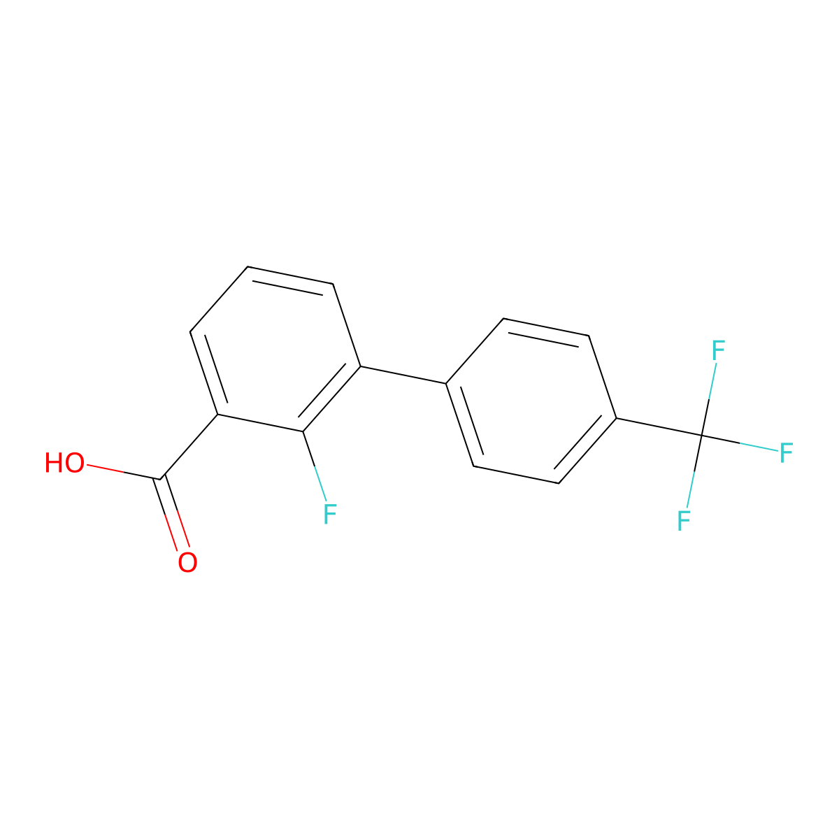 2-Fluoro-4'-(trifluoromethyl)biphenyl-3-carboxylic acid molecular structure, CAS 1261669-11-7