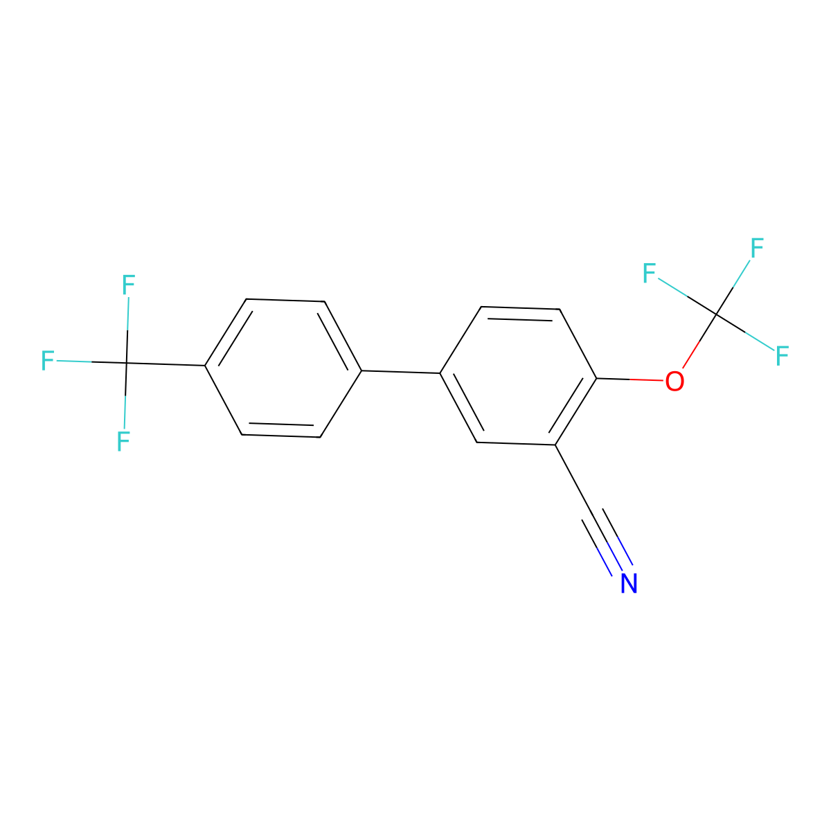 4-(Trifluoromethoxy)-4'-(trifluoromethyl)-[1,1'-biphenyl]-3-carbonitrile molecular structure, CAS 1261669-90-2