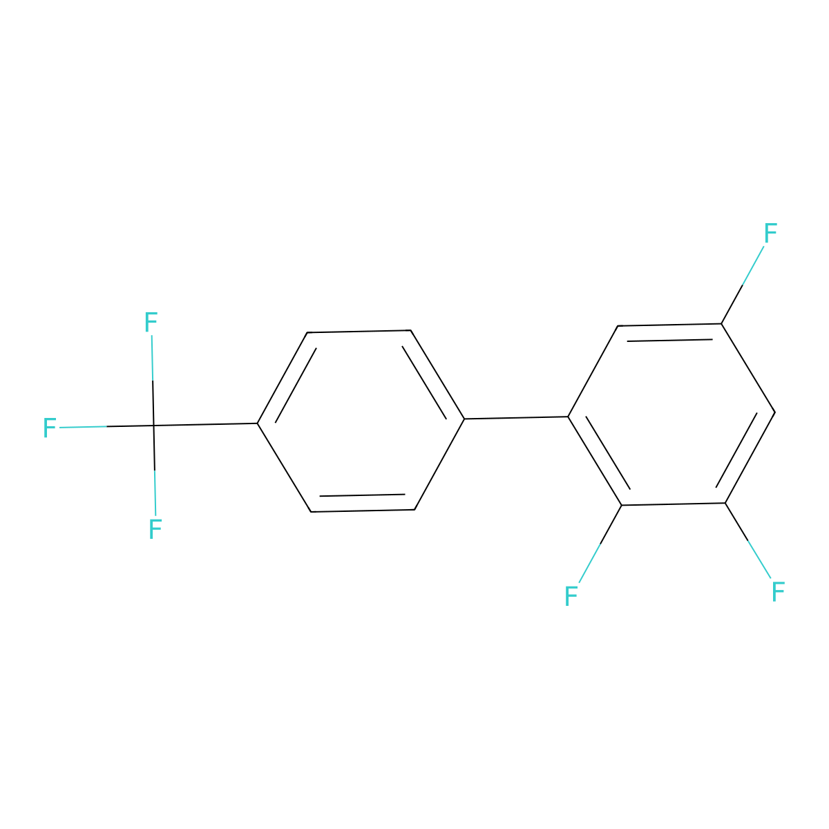 2,3,5-Trifluoro-4'-(trifluoromethyl)-1,1'-biphenyl molecular structure, CAS 1261669-94-6