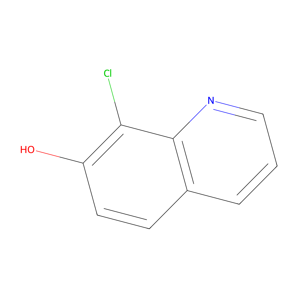 8-Chloro-7-hydroxyquinoline molecular structure, CAS 1261670-97-6