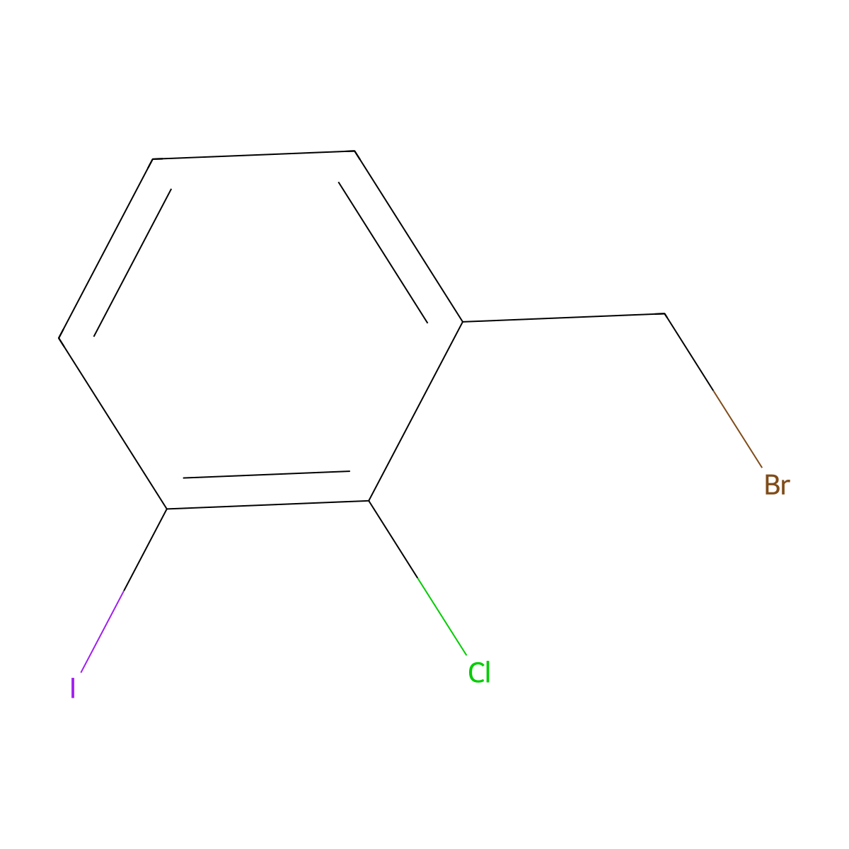 1-(Bromomethyl)-2-chloro-3-iodobenzene molecular structure, CAS 1261671-09-3