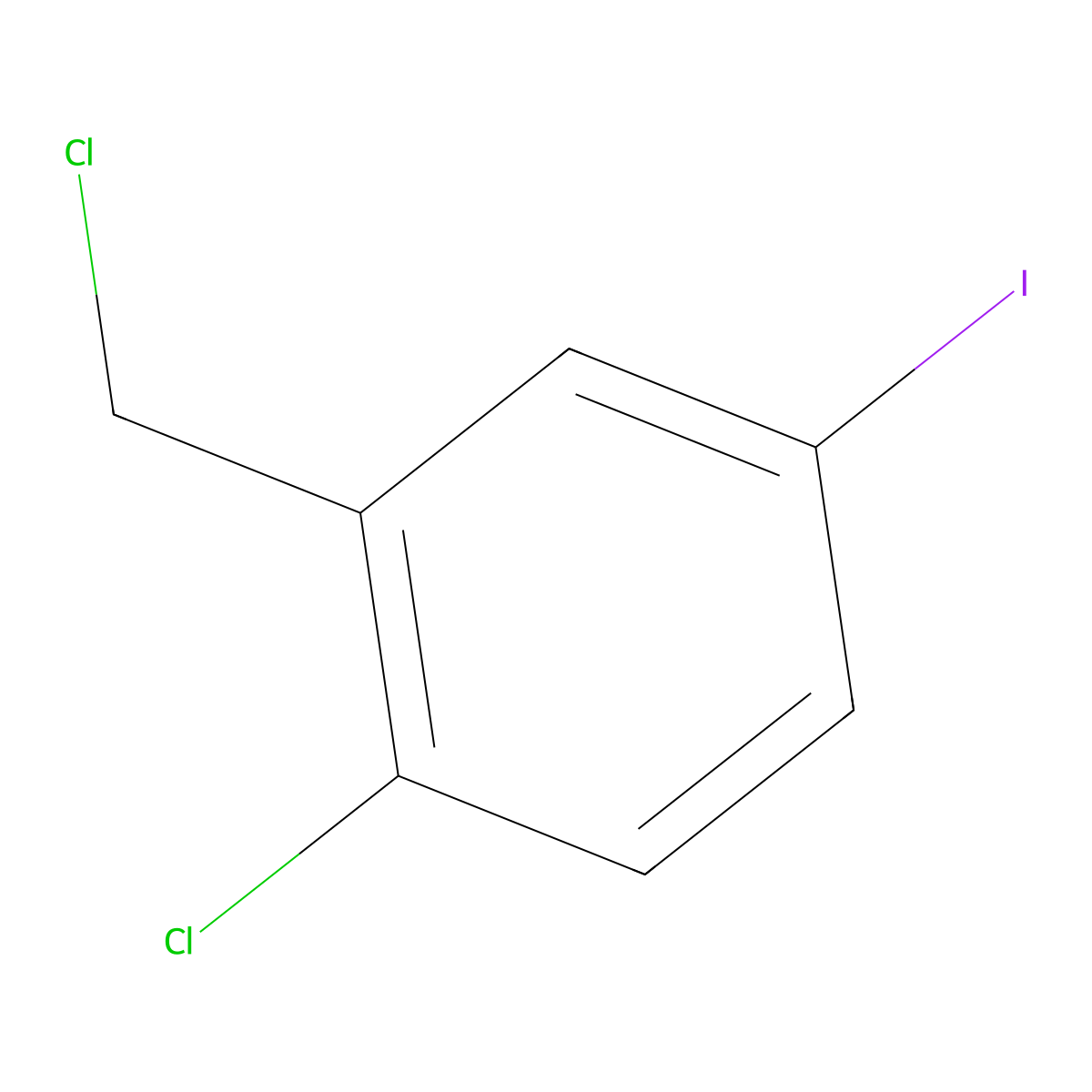 2-Chloro-5-iodobenzyl chloride molecular structure, CAS 1261671-12-8