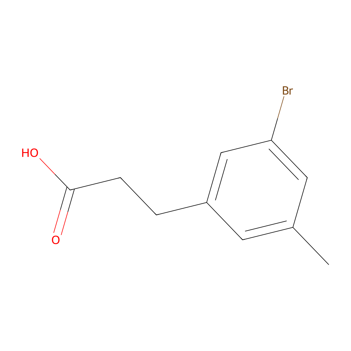 3-(3-Bromo-5-methylphenyl)propanoic acid molecular structure, CAS 1261671-45-7