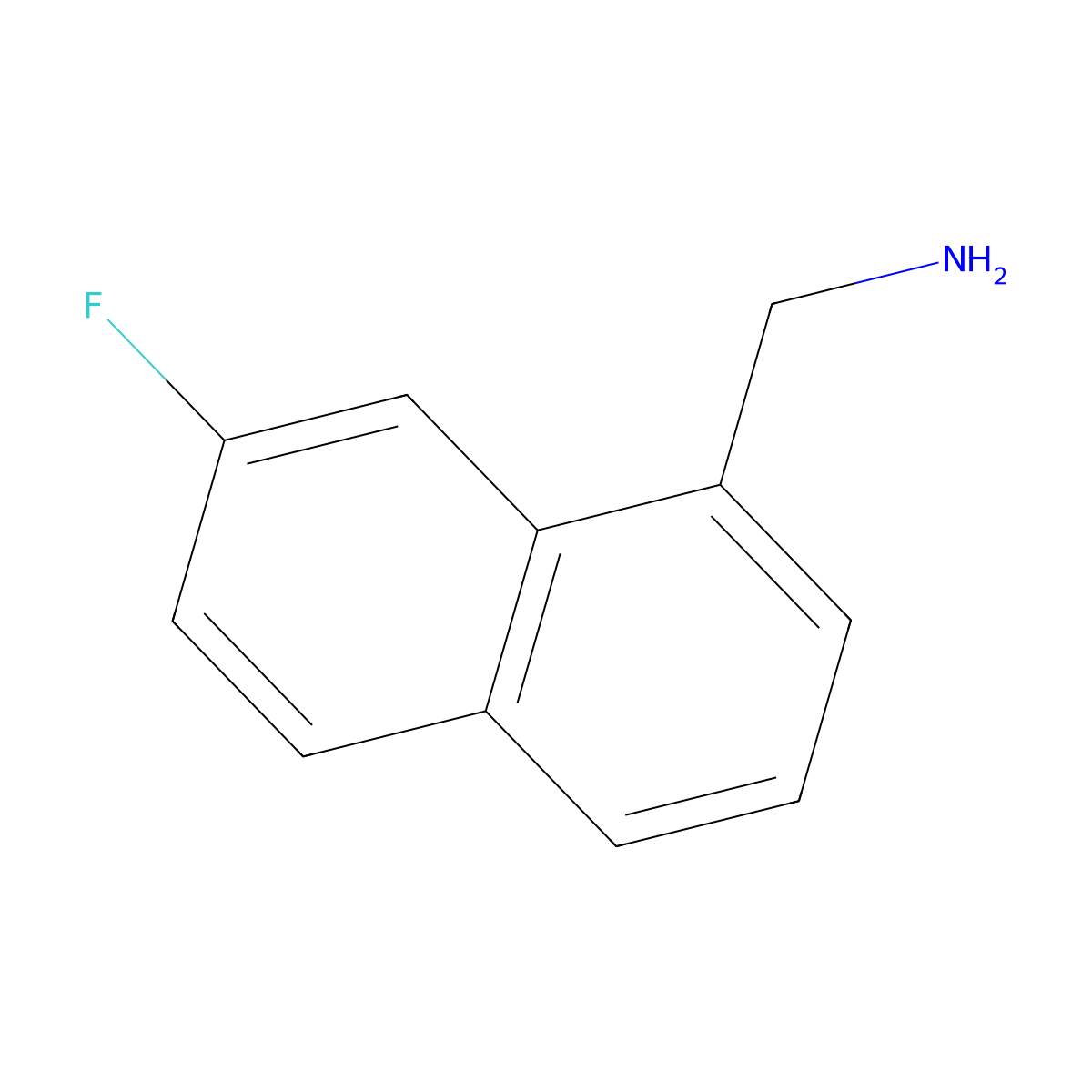 1-(Aminomethyl)-7-fluoronaphthalene molecular structure, CAS 1261671-46-8