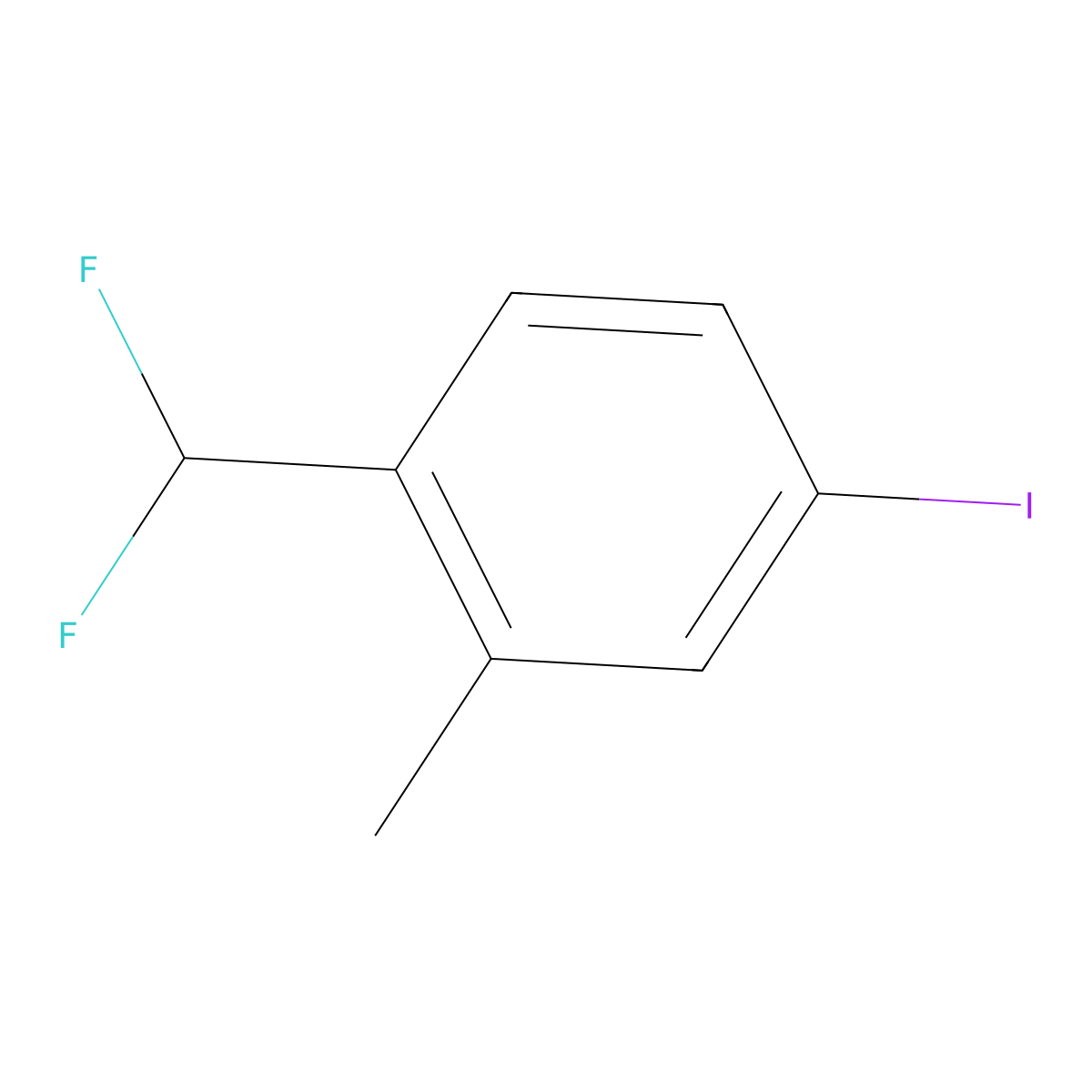1-(Difluoromethyl)-4-iodo-2-methylbenZene molecular structure, CAS 1261672-84-7