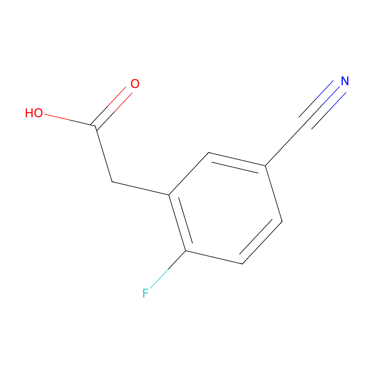 2-(5-Cyano-2-fluorophenyl)acetic acid molecular structure, CAS 1261673-10-2