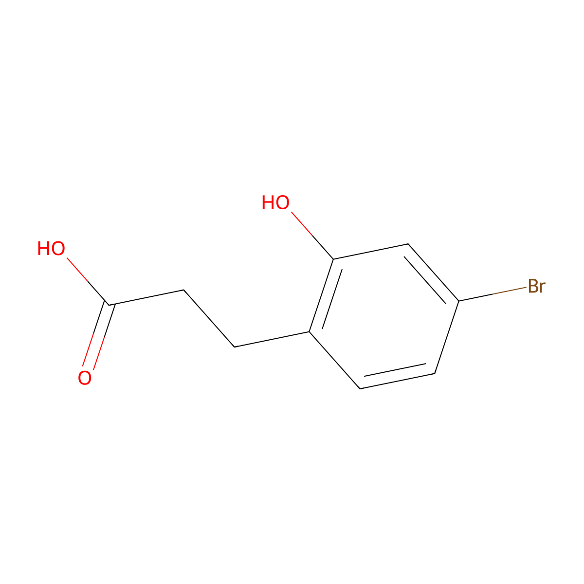 3-(4-Bromo-2-hydroxyphenyl)propanoic acid molecular structure, CAS 1261673-25-9