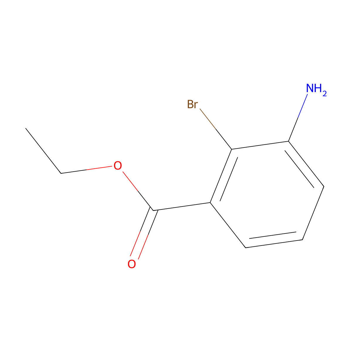 Ethyl 3-amino-2-bromobenzoate molecular structure, CAS 1261673-56-6