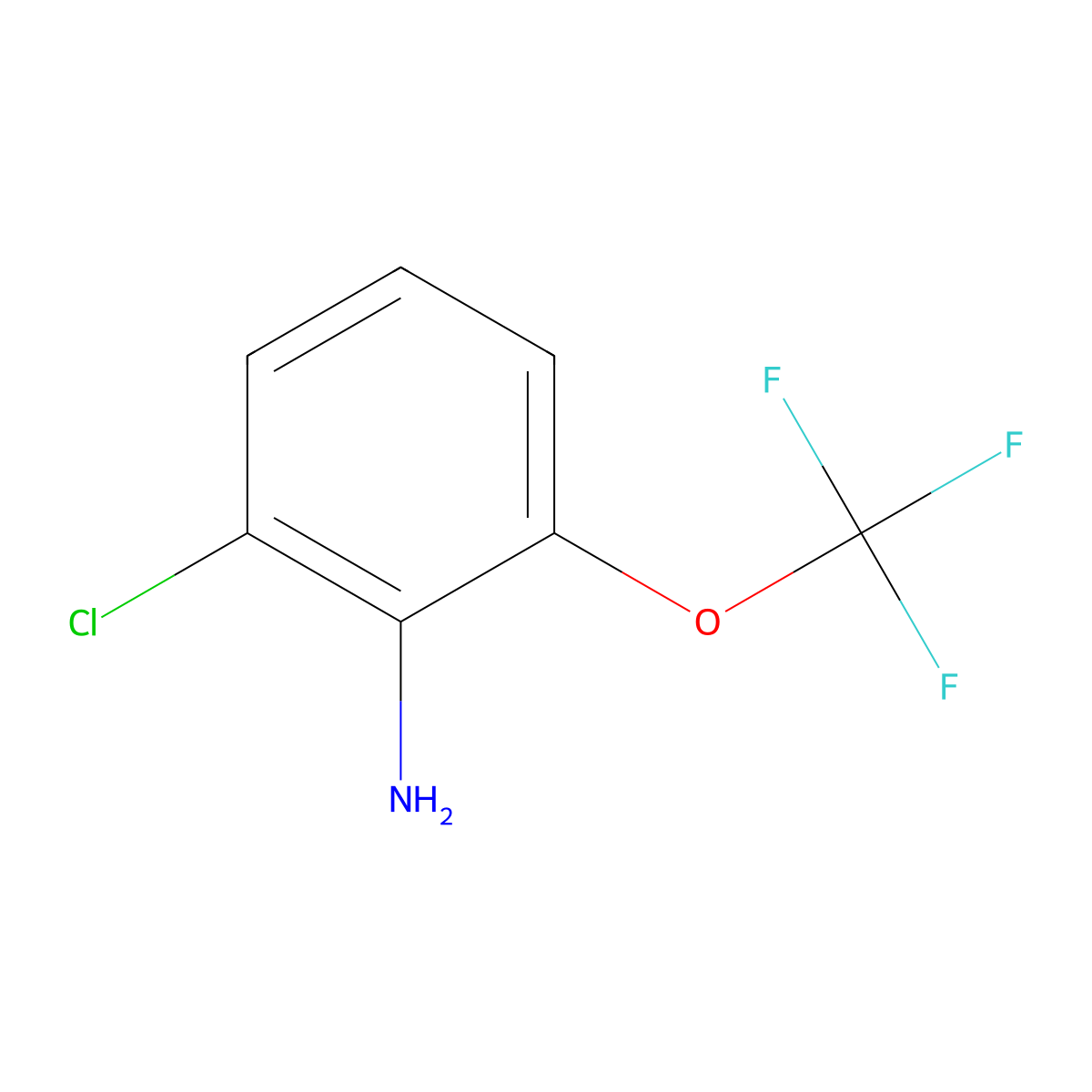 2-Chloro-6-(trifluoromethoxy)aniline molecular structure, CAS 1261673-70-4