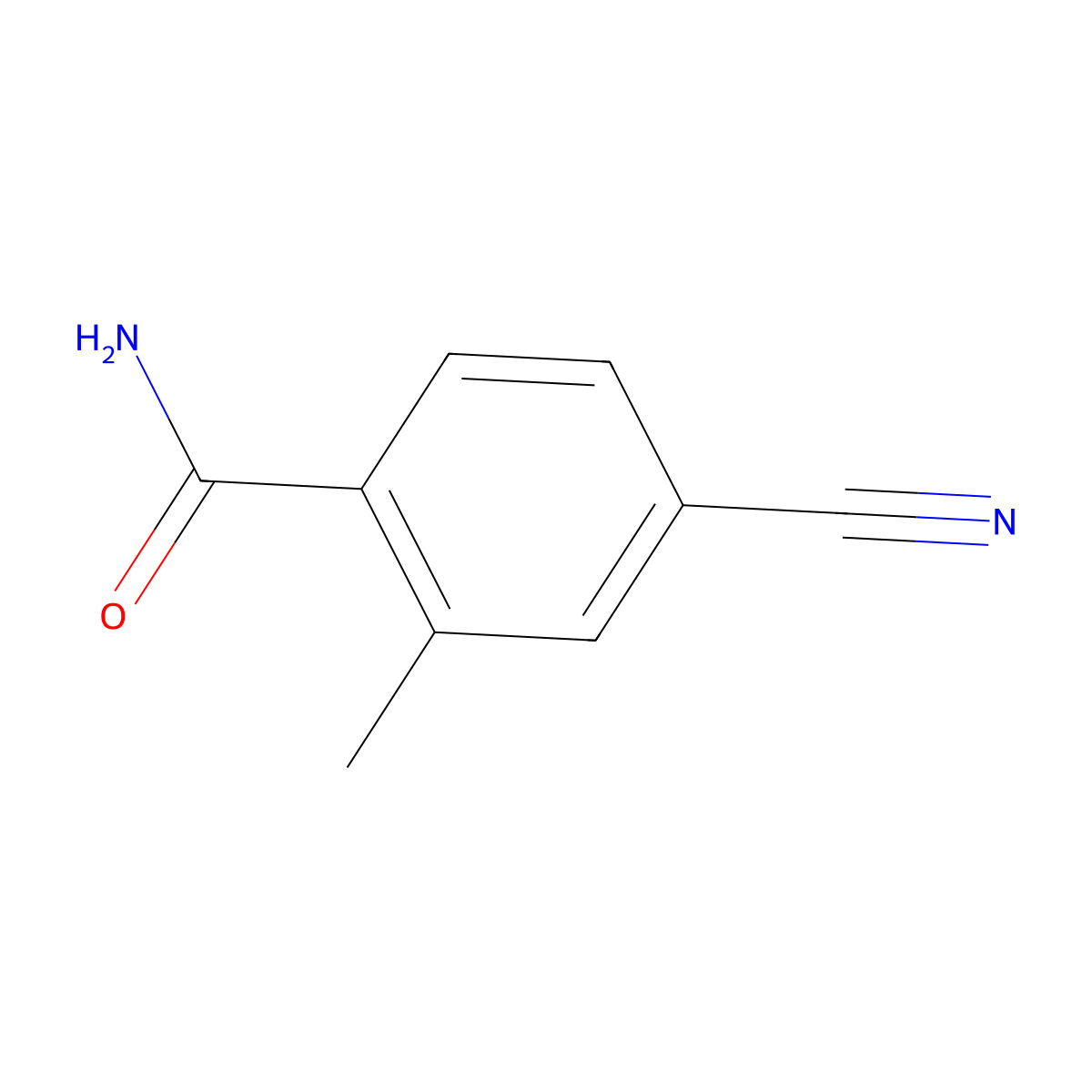4-Cyano-2-methylbenzamide molecular structure, CAS 1261673-82-8