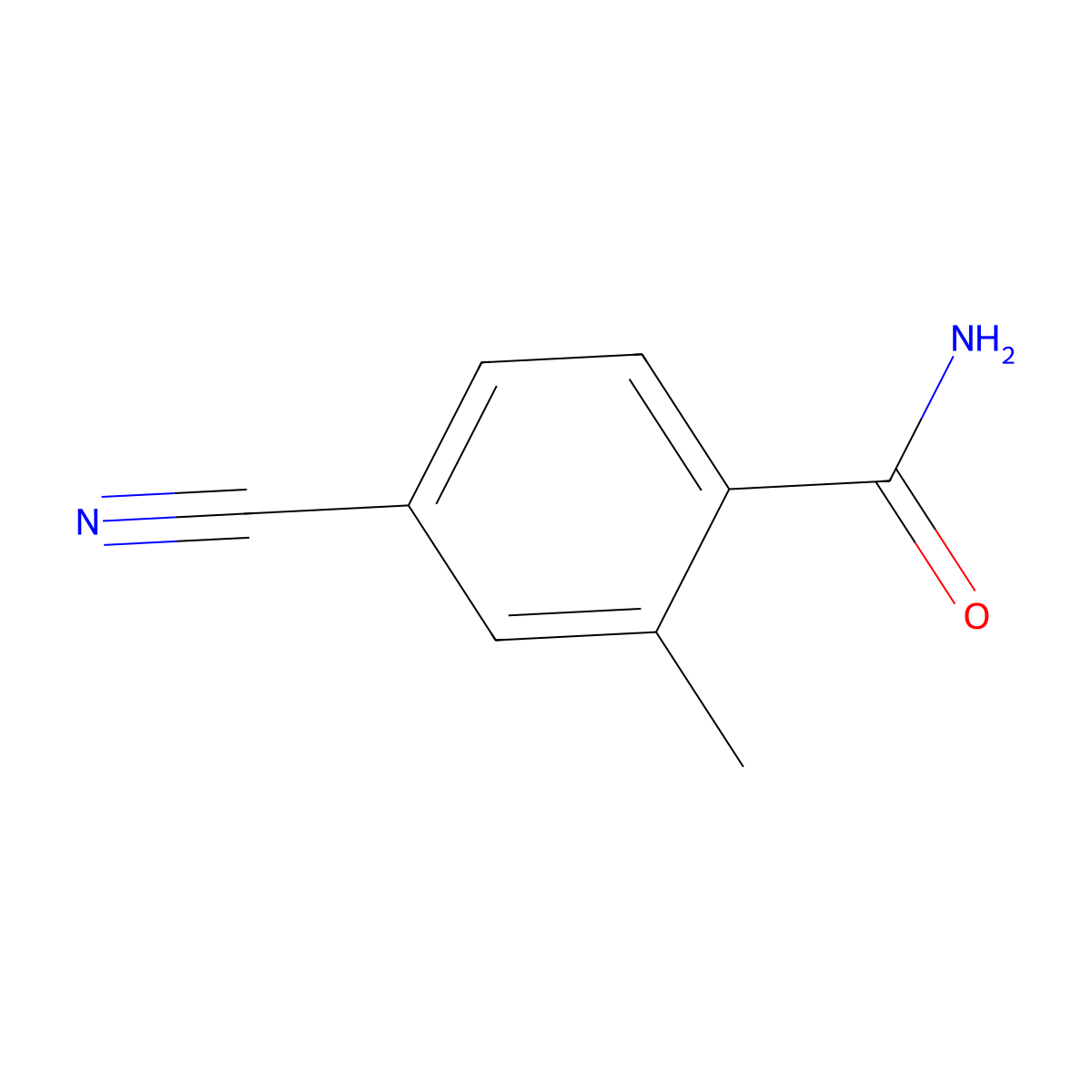 4-Cyano-2-methylbenzamide molecular structure, CAS 1261673-82-8