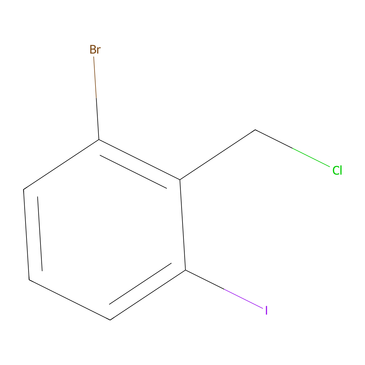 1-Bromo-2-(chloromethyl)-3-iodobenzene molecular structure, CAS 1261673-89-5