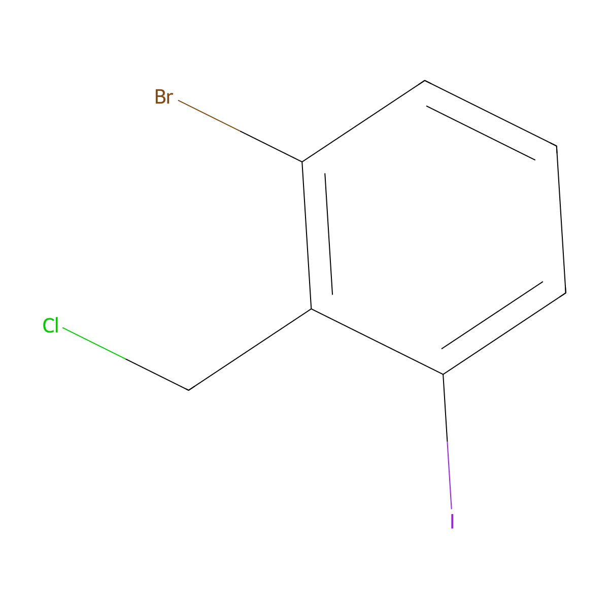 1-Bromo-2-(chloromethyl)-3-iodobenzene molecular structure, CAS 1261673-89-5