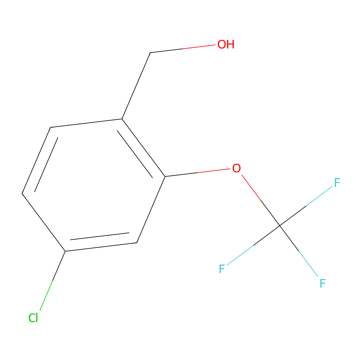 4-Chloro-2-(trifluoromethoxy)benzyl alcohol molecular structure, CAS 1261673-90-8