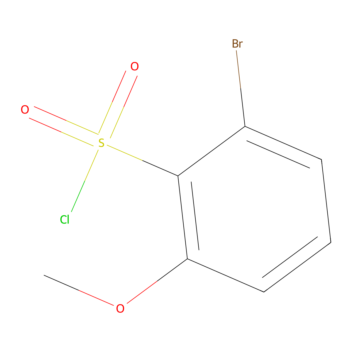 2-Bromo-6-methoxybenzenesulfonyl chloride molecular structure, CAS 1261674-69-4