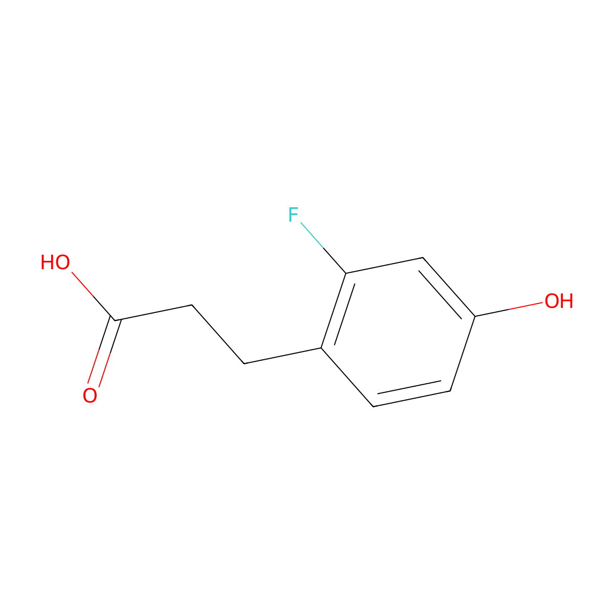 3-(2-Fluoro-4-hydroxyphenyl)propanoic acid molecular structure, CAS 1261674-98-9
