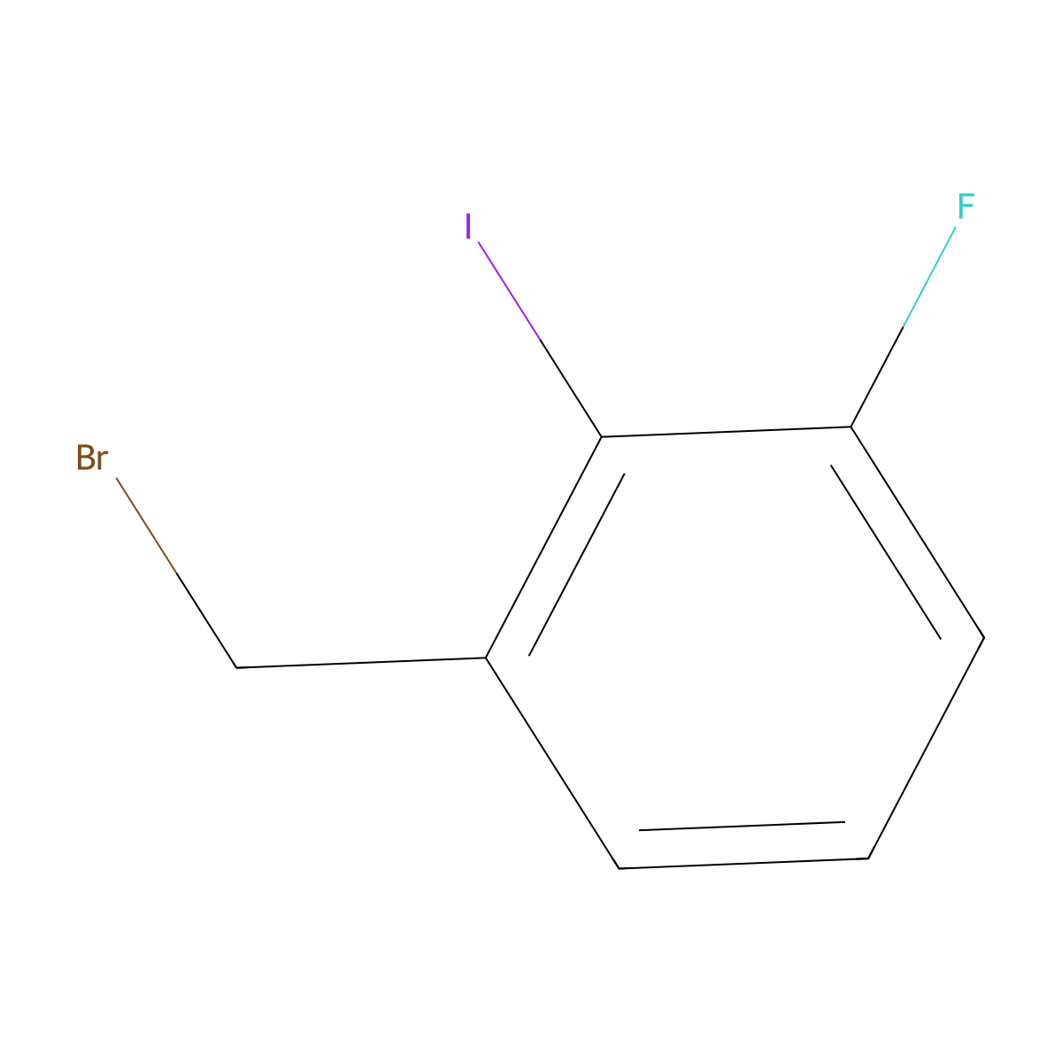 3-Fluoro-2-iodobenzyl bromide molecular structure, CAS 1261675-04-0