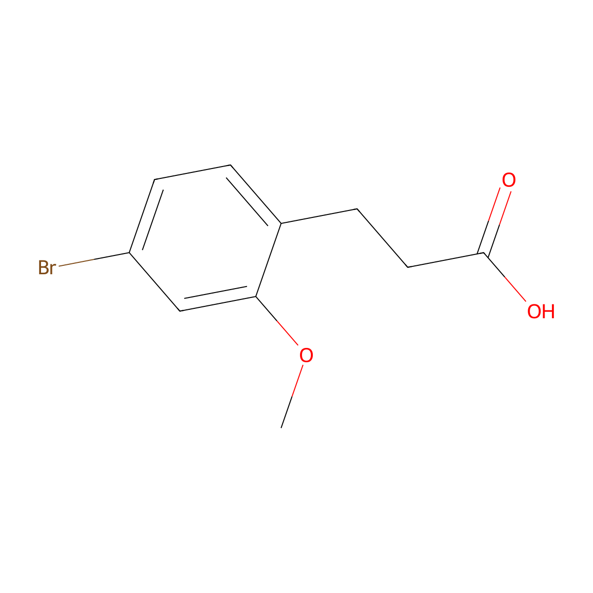 3-(4-Bromo-2-methoxyphenyl)propanoic acid molecular structure, CAS 1261675-06-2