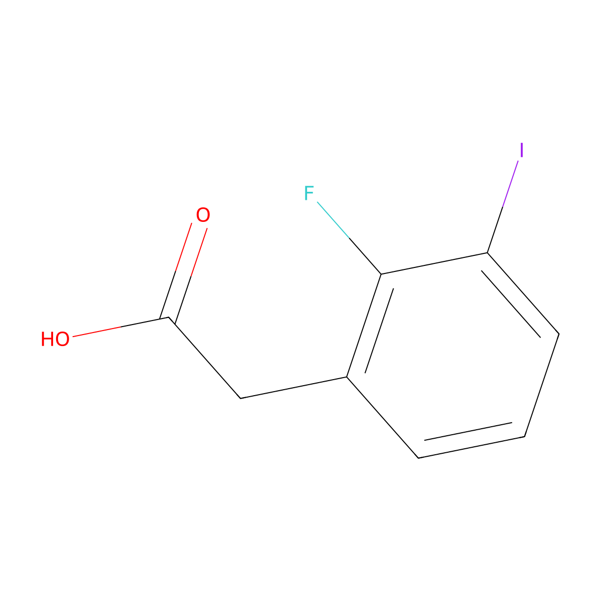 2-(2-Fluoro-3-iodophenyl)acetic acid molecular structure, CAS 1261675-21-1