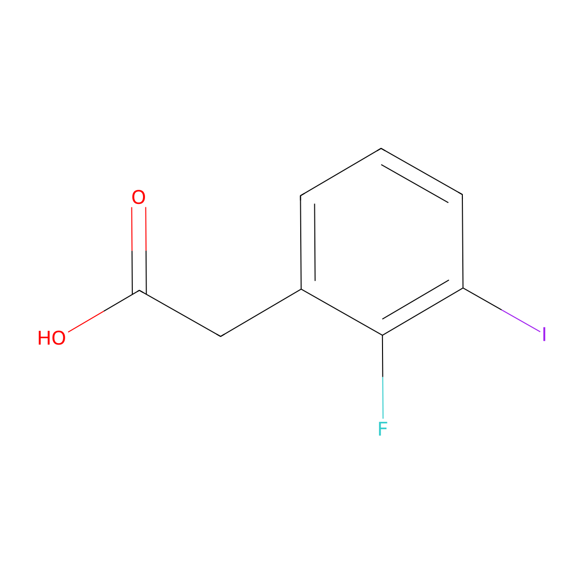 2-(2-Fluoro-3-iodophenyl)acetic acid molecular structure, CAS 1261675-21-1