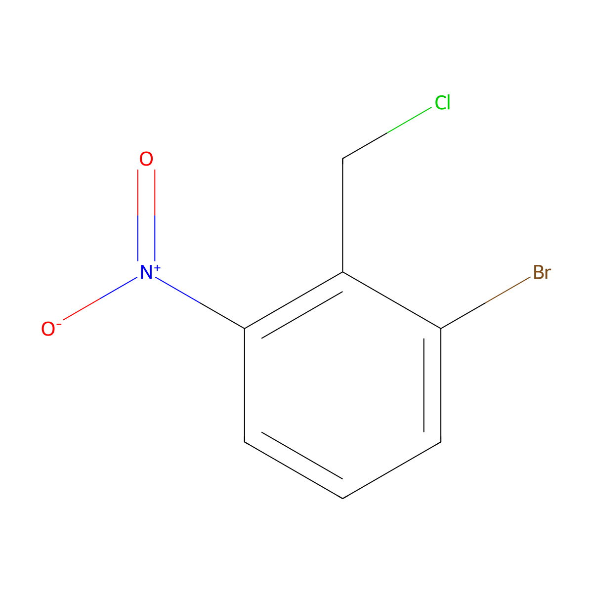 1-Bromo-2-(chloromethyl)-3-nitrobenzene molecular structure, CAS 1261675-47-1